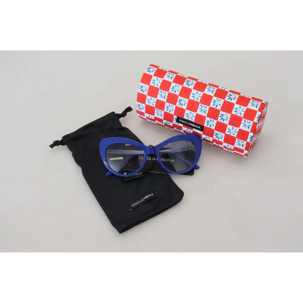 Dolce & Gabbana Blue Acetate Full Rim Cat Eye DG4307 Sunglasses - Picture 9 of 9